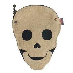 AM7 革製ベロア ドクロ財布（小銭入れ）／オリジナル商品