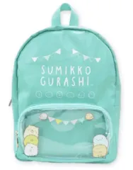 【中古】バッグ グリーン クリア窓付きリュック 「すみっコぐらし」