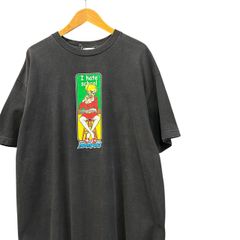 90s 00s ビンテージ HOOK UPS プリント Tシャツ XL ブラック USA製 90年代 00年代 ヴィンテージ アメリカ製 フックアップス スケート