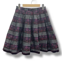 Jane Marple ジェーンマープル ドット×チェック柄スカート ミニスカート プリーツ S-0561 黒 ブラック ピンク Mサイズ レディース 夏 ゴーゴー古着久喜倉庫店 22 No.207H