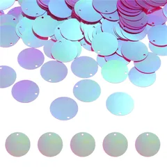 uxcell 450 PCS フラットラウンドシーケンス、20mm/0.8インチ大型シーケンス、クラフト用レジングラデーションABローズレッドルーズシーケンスパ イレット、DIYクラフト、裁縫、刺繍、衣類用の単一穴付き