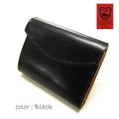 三つ折り財布 ブラック メンズ ミニウォレット 小銭入れ 栃木レザー 日本製