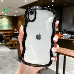 【特売】QLTYPRI iPhone Xケース iPhone XSケース クリア TPUカバー おしゃれ 韓国 可愛い 透明 薄型 軽量 耐衝撃 スマホケース ワイヤレス充電対応 ストラップホール付き アイフォン X/XS ケース 5.8インチ 対応 - ブラ