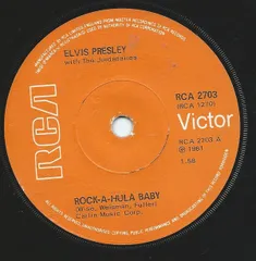 英7” Elvis Presley, The Jordanaires Rock-A-Hula Baby RCA2703 RCA Victor /00080