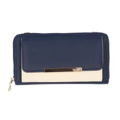 ☆ 4830.ネイビー/ホワイト ☆ かぶせポケット お財布ショルダー お財布 ショルダー 大容量 お財布ポシェット レディース お財布ショルダー お財布バッグ ショルダーバッグ 斜めがけ ミニショルダー 大人 かわいい 上品 きれいめ お財布ポーチ 長財布