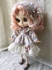 ドールアウトフィット アイシー♡ブライス ハンドメイド 水色ドット