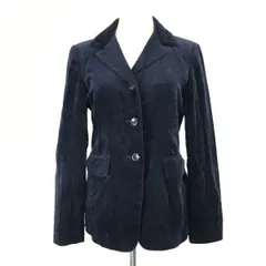 ミッシェルクラン/MK COLLECTION★ベロア/テーラードジャケット【38/レディースM/紺/navy】高級コレクションモデル/Jacket/Jumper◆mBH458<sale>