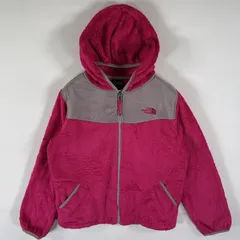 古着 ザ・ノースフェイス THE NORTH FACE フリースジャケット ナイロンジャケット パーカー フルジップ L（14-16）  ピンク キッズ