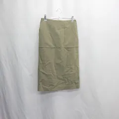 ◇ Θ Demi-Luxe BEAMS デミルクス ビームス 無地 膝下丈 タイト スカート サイズ36 グリーン系 レディース E  【1505220009363】