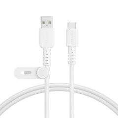 新品 MOTTERU (モッテル) USB-A to USB-C 編み込みシリコンケーブル 充電 データ転送 やわらかく絡まない 断線に強い Quick Charge3.0 iPhone 16e 16 Android スマートフォン 対応 ケーブルバンド 付属