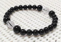 【限定1本】ブラックトルマリンインクォーツ×ブラックオニキスブレスレット