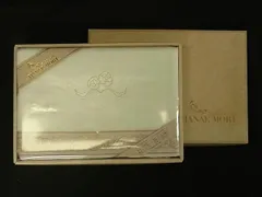 HANAE MORI ハナエモリ コットン100％ バスタオル ビーチタオル レディース アイボリー系×ブラウン系 DE4820のサムネイル