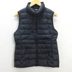 G■ユニクロ/UNIQLO ウルトラライトダウンベスト【L】黒/LADIES/ｇ54【中古】■