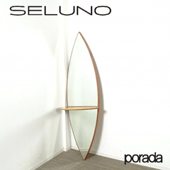 ◾︎SELUNO◾︎ 【展示美品】porada ポラダ  SURF 2 / サーフ 2 ミラー 棚付き / チェリー無垢材 17万 v452
