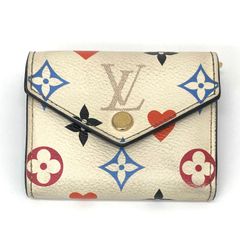 ◆LOUIS VUITTON◆モノグラム ゲームオン ポルトフォイユゾエ 三つ折り財布 ホワイト 折りたたみ
