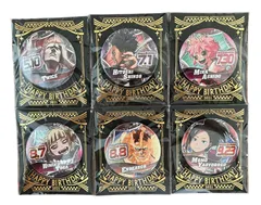 僕のヒーローアカデミア バースデー缶バッジ (2021) 6種セット ( トゥワイス & 心操人使 & 芦戸三奈 & トガ ヒミコ & エンデヴァー & 八百万百 )