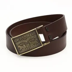 Levi's リーバイス ロゴ バックル 本革ベルト 38mm ブラウン ジーンズ ブランド USA直輸入モデル メンズギフト 11LV0253 送料無料のサムネイル