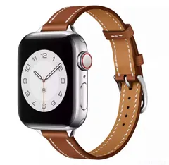 Apple Watch レザー ブラウン 42mm 44mm 45mm 49mm