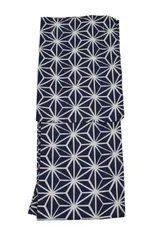 変わり織 綿麻 浴衣 単品 女性 レディース 【麻の葉柄 紺色】（黒色 紺色/女性用/綿85％麻15％/浴衣/涼しい/ 綿 麻/浴衣単品販売♪）のサムネイル