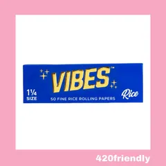 420friendly "VIBES" RISE Papers / ライスペーパー 自分で巻く 愛好家   ローリングペーパー 420friendlyおすすめ(1 ¼ size)のサムネイル