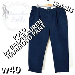 ポロバイラルフローレンツータックチノパンツPOLObyRALPHLAURENw40大きいサイズP334紺色ネイビーUSAアメリカ古着