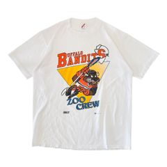 Lサイズ 90s USA製 BUFFALO BANDITS MLL Tシャツ ラクロス バッファロー キャラクター 古着 ヴィンテージ ホワイト