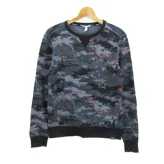 アディダスネオ スウェット トレーナー 長袖 スポーツウエア トップス メンズ J/Lサイズ ブラック×グレー系 adidas neo 【中古】