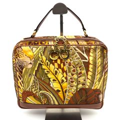 A0715-3-3 Salvatore Ferragamo  サルヴァトーレ フェラガモ ハンドバッグ バッグ ガンチーニ アニマル H21㎝ W28㎝ D7㎝