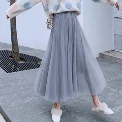 チュールスカート 韓国ファッション レディース ロングスカート スカート ギャザー チュール2枚重ね ボリューム ロング 韓国 服 ふんわり ガーリー フェミニン チュール かわいい ボトムス