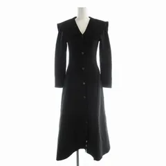 スナイデル SNIDEL ビッグカラーホールワンピース ロング 長袖 F 黒 ブラック SWNO215053 /EE