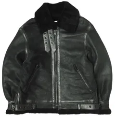 H BEAUTY&YOUTH エイチ ビューティーアンドユース MOUTON STAND COAT スタンドカラー ムートンジャケット 1625-199-4077 S BLACK 革ジャン B-3 ボア アウター g22377