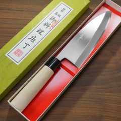 盛弘鍛冶工場製 家庭用包丁 鋼ステンレス 310mm 木製柄 現在8年待ち