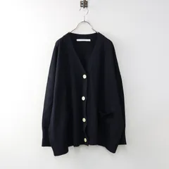 2020AW フレームワーク FRAMeWORK Vネックビッグカーディガン/ネイビー ウール ニット 羽織り トップス【2400014352825】