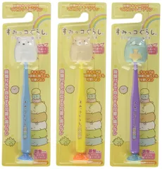 【新着商品】3本 3種(しろくま・ねこ・とかげ) (x (しろくま・ねこ・とかげ) 3本セット マスコット吸盤付き歯ブラシ 1) すみっコぐらし ユーカンパニー
