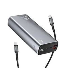 【人気商品】モバイルバッテリー 40000mAh 大容量 PD 65W出力 QC3.0 ノートパソコン充電 2つUSB出力ポート Type C出力/入力ポート 三台同時充電可能 LED電量表示 ポータブル電源 パワーバンク 携帯充電器 スマホ充電器 【PS