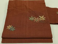 名古屋帯　相良刺繍　葡萄　九寸　正絹 相良刺繍 九寸名古屋帯「つの唐草」 – きものすぎをECサイト