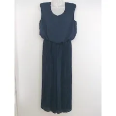 ◇ titivate ティティベイト プリーツ ノースリーブ サロペット サイズM ネイビー レディース P  【中古】 【1208240002085】