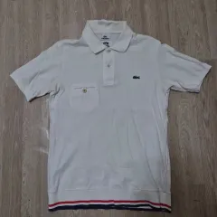 コムデギャルソン ラコステ ポロシャツ sizeM white lacoste L 新品未使用 コムデギャルソンシャツ ラコステ コラボ 斜行