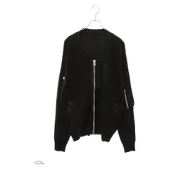 Sacai (サカイ) アームポケット ダブルジップアップ ウールカーディガン ブラック 3324 サンプルのサムネイル