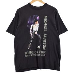 古着 90年代 American Basic MICHAEL JACKSON マイケルジャクソン KING OF POP HISTORY WORLD TOUR バンドTシャツ バンT/eaa259284