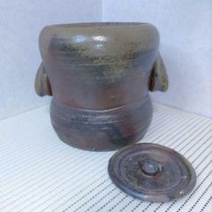 備前焼 小西陶古 旅枕 花入 共箱 栞付き 掛け花入れ 伝統工芸品 - メルカリ