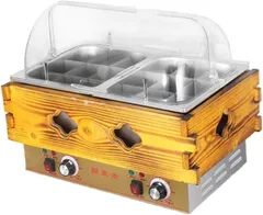 おでん鍋 ステンレス 電気おでん鍋 温度調節可能 大容量 卓上おでん鍋 自動保温機能 おでん鍋 蓋付き 多機能 業務用 家庭用 (ツインシリンダー)