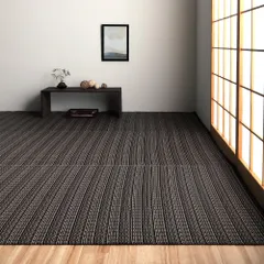 【特価商品】イケヒコ 『バルカン』 肌触りの良い国産 畳 マット 江戸間3畳 ブラウン 傷がつきにくく引っ掻き傷にも強い丈夫なPP素材で作ったカーペット 水こぼしや汚れに強くてお手入れ簡単な洗えるラグ 夏は肌に密着しにくくベタつかない キャンプ・花見などアウト