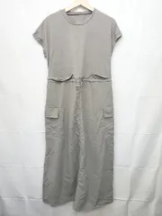 ◇ ⊂ サマンサモスモス ブルー コットン100％ ノースリーブ ロング丈 ワンピース サイズF グレー系 レディース E  【1507100007209】
