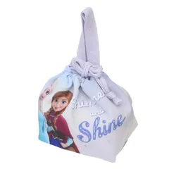 【メール便】アナと雪の女王 ランチ巾着 マチ付き巾着 ラベンダー 新入学 ディズニー アートウエルド お弁当入れ キャラクター グッズ 
