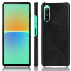 Xperia 10 IV ケース SO-52C SOG07 エクスペリア10 マーク4  レザー ハード ケース 【Color】 ブラック