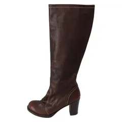 未使用HENRY CUIR レザーロングブーツ　アンリークイール　ダークブラウン 2025年最新】アンリークイール ブーツの人気アイテム - メルカリ