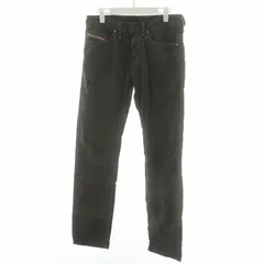 ディーゼル DIESEL BRADDOM テーパードパンツ コットンパンツ ボタンフライ ダメージ加工 ロゴ W28 グレー ■GY18 /MQのサムネイル