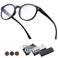 GOKEI メガネ型ルーぺ 拡大鏡 ルーペ 【1.8倍 ブルーライトカット】 ルーペメガネ 拡大 眼鏡 メガネ 軽量 眼鏡型ルーペ 拡大ルーペ ルーペ型眼鏡 メガネ型ルーぺ 細かい作業 大きく見える 読書用 ブラック