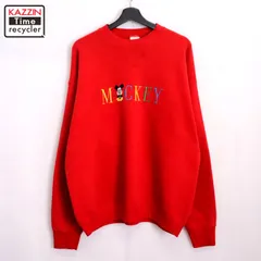90s USA製 vintage ミッキーマウス Mickey Mouse スウェット トレーナー メンズ 表記XLサイズ